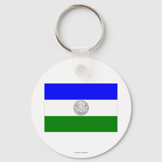 Flagge der Republik Jämtland (inoffiziell) Schlüsselanhänger (Vorderseite)