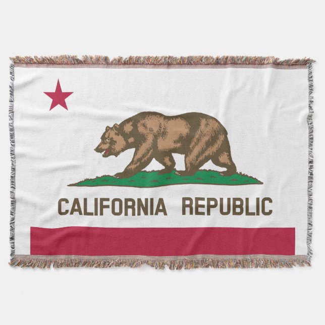 Flagge der Republik Kalifornien Decke (Vorderseite)