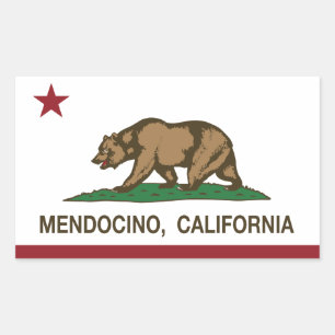 Flagge der Republik Kalifornien Mendocino Rechteckiger Aufkleber