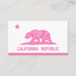 Flagge der Republik Kalifornien (Rosa) Visitenkarte