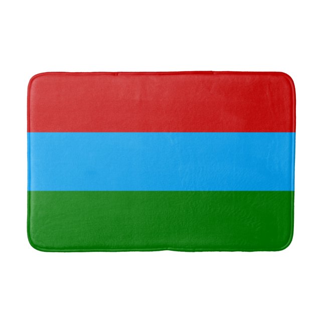 Flagge der Republik Karelien Badematte (Vorderseite)