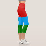 Flagge der Republik Karelien Capri Leggings<br><div class="desc">Patriotische Flagge der Republik Karelien.</div>