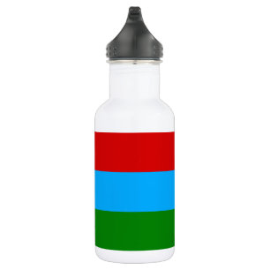 Flagge der Republik Karelien Edelstahlflasche