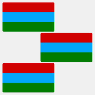 Flagge der Republik Karelien Etiketten