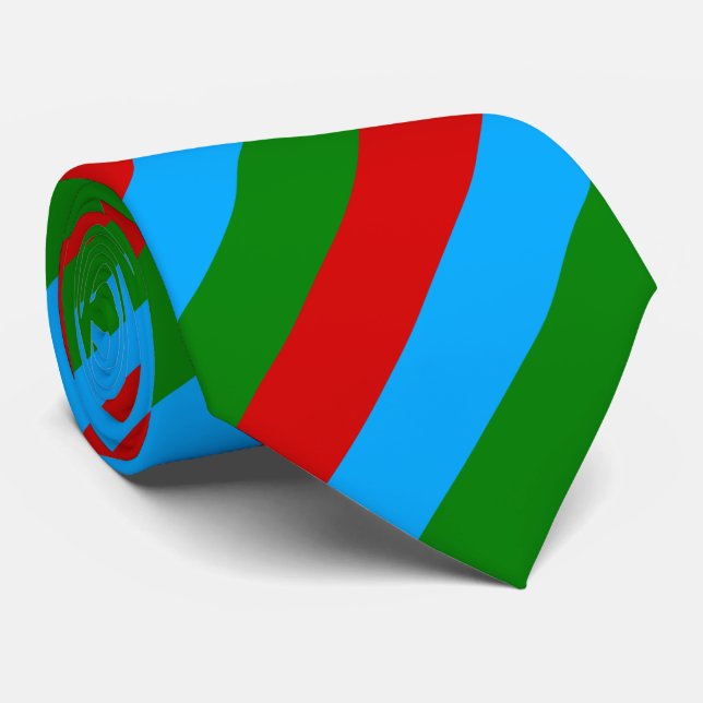 Flagge der Republik Karelien Krawatte (Gerollt)