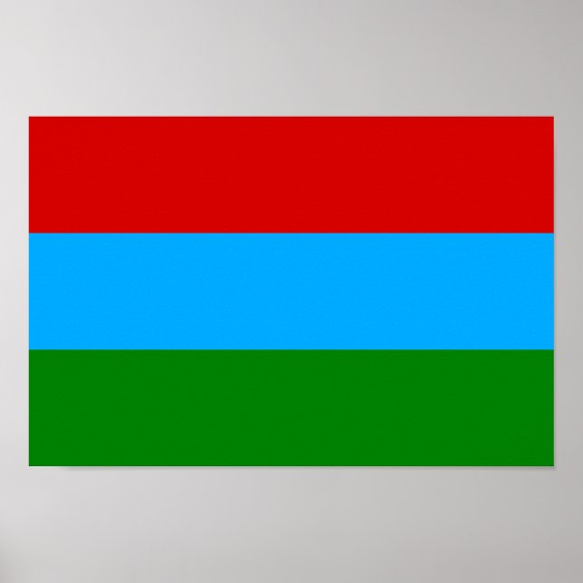 Flagge der Republik Karelien Poster (Vorne)