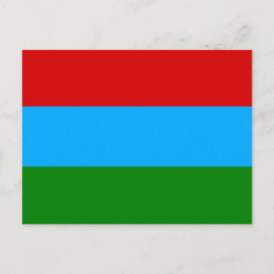 Flagge der Republik Karelien Postkarte