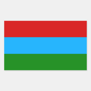 Flagge der Republik Karelien Rechteckiger Aufkleber