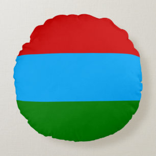 Flagge der Republik Karelien Rundes Kissen