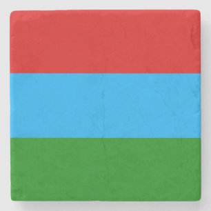Flagge der Republik Karelien Steinuntersetzer