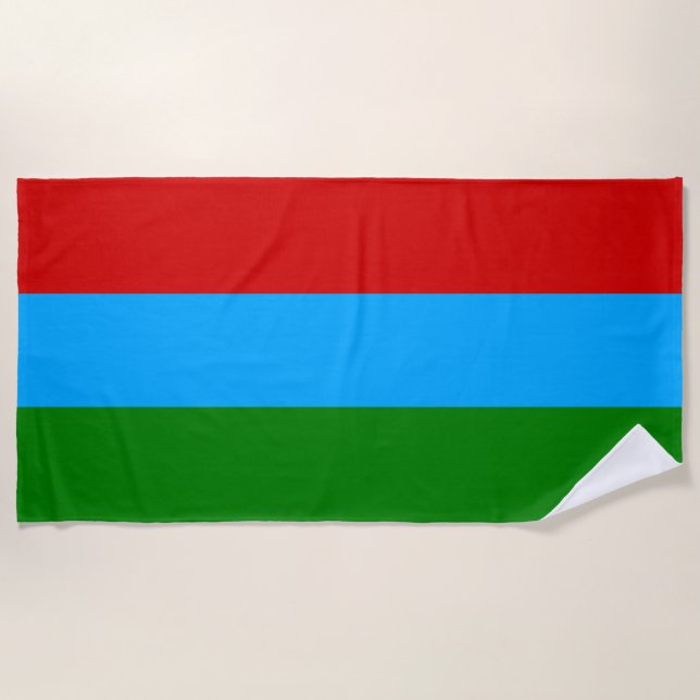 Flagge der Republik Karelien Strandtuch (Vorderseite)