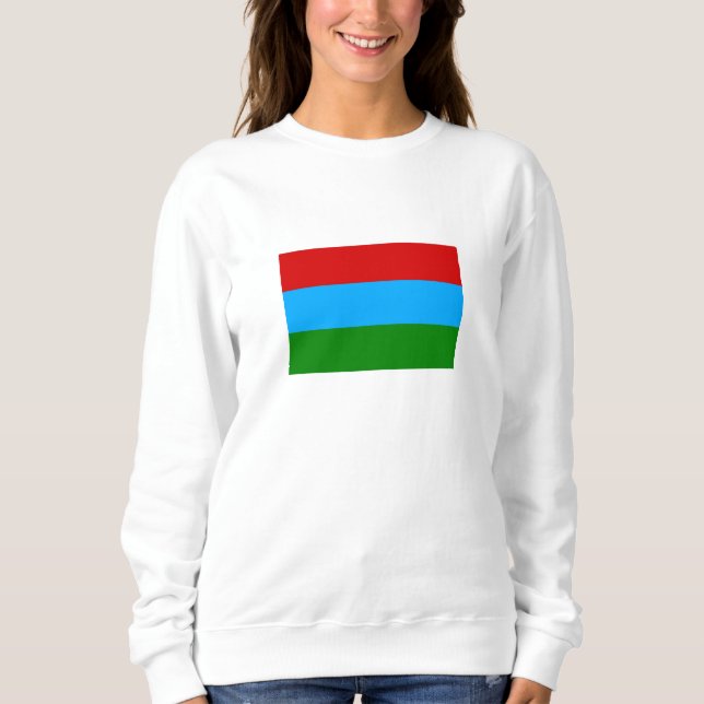 Flagge der Republik Karelien Sweatshirt (Vorderseite)