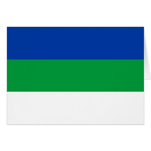 Flagge der Republik Komi (Vorderseite (Horizontal))