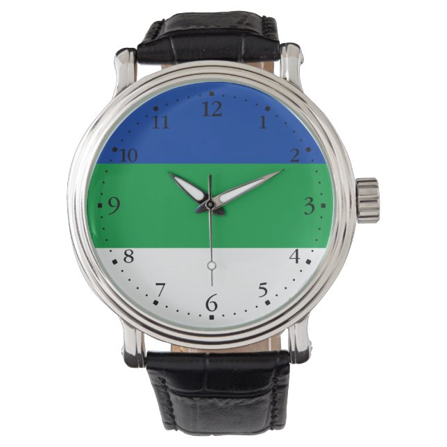 Flagge der Republik Komi Armbanduhr (Vorderseite)