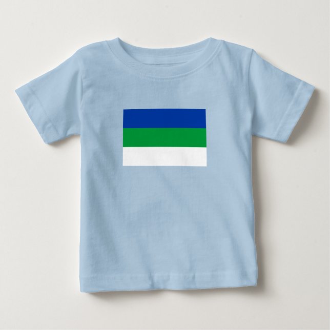 Flagge der Republik Komi Baby T-shirt (Vorderseite)