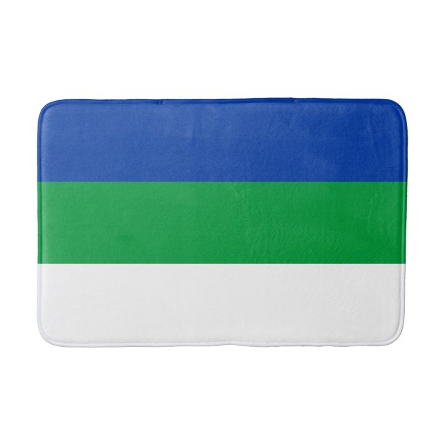 Flagge der Republik Komi Badematte (Vorderseite)