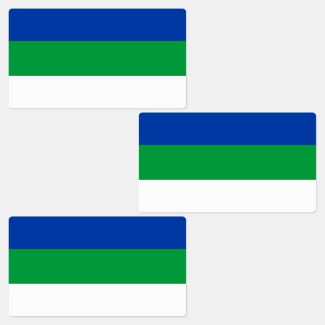 Flagge der Republik Komi Etiketten (Gruppe)