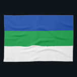 Flagge der Republik Komi Geschirrtuch<br><div class="desc">Patriotische Flagge der Republik Komi.</div>