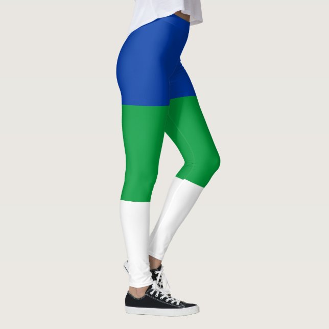 Flagge der Republik Komi Leggings (Rechts)