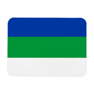 Flagge der Republik Komi Magnet