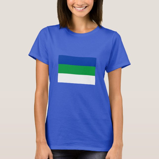 Flagge der Republik Komi T-Shirt (Vorderseite)
