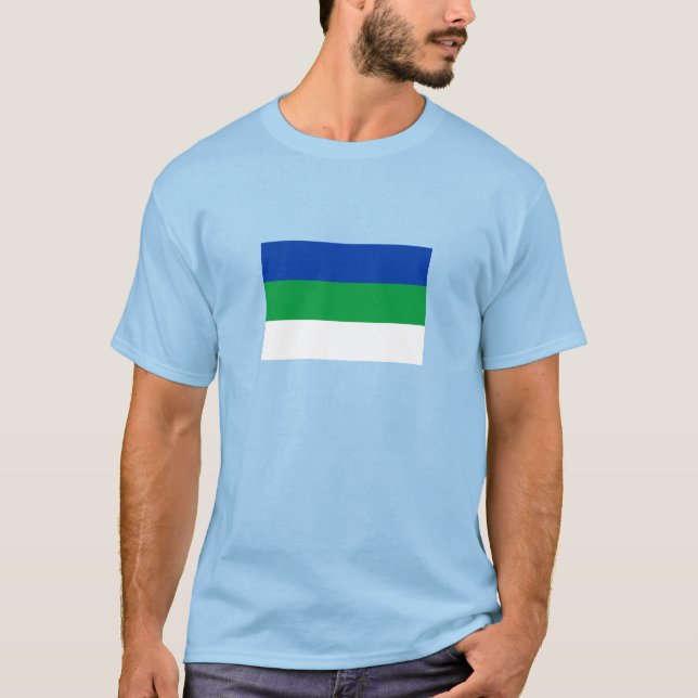 Flagge der Republik Komi T-Shirt (Vorderseite)