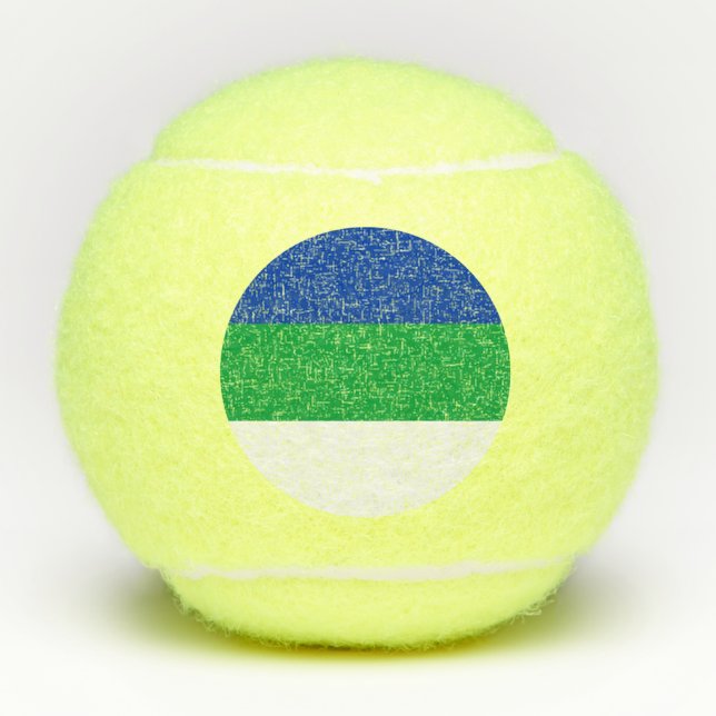 Flagge der Republik Komi Tennisbälle (Vorderseite)