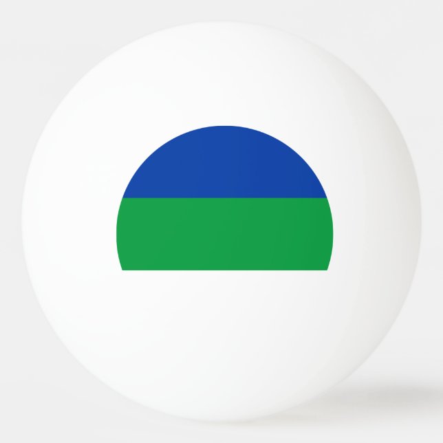 Flagge der Republik Komi Tischtennisball (Vorderseite)