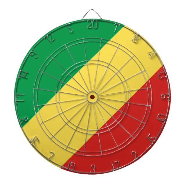 Flagge der Republik Kongo Dartscheibe (vorne)