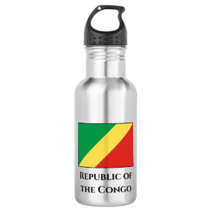 Flagge der Republik Kongo Edelstahlflasche