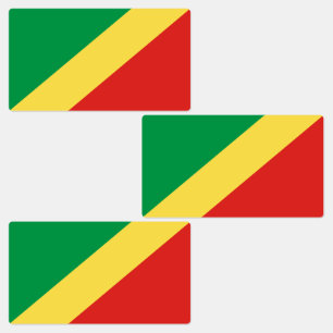 Flagge der Republik Kongo Etiketten