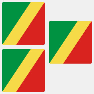 Flagge der Republik Kongo Etiketten