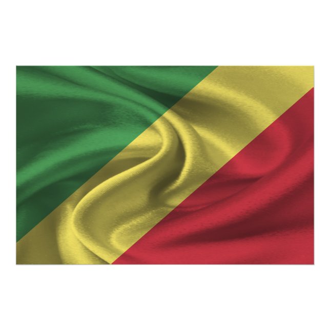 Flagge der Republik Kongo Fotodruck (Vorne)