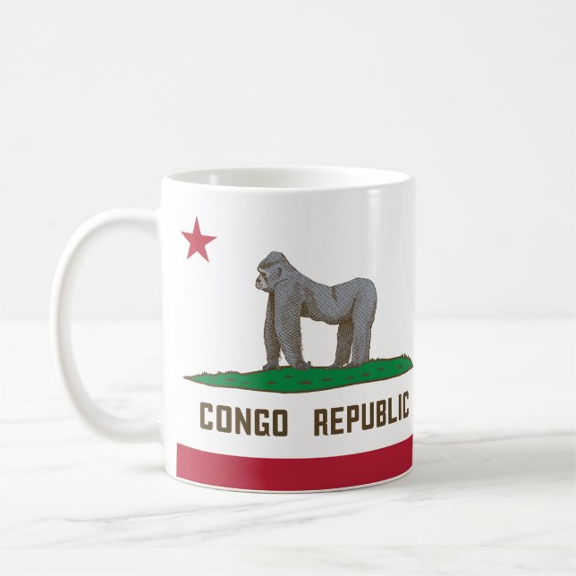 Flagge der Republik Kongo Kaffeetasse (Links)