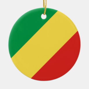 Flagge der Republik Kongo Keramik Ornament