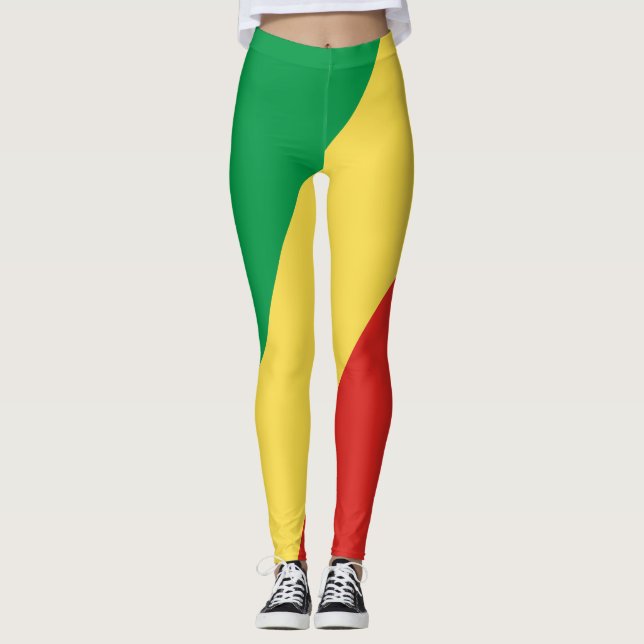 Flagge der Republik Kongo Leggings (Vorderseite)