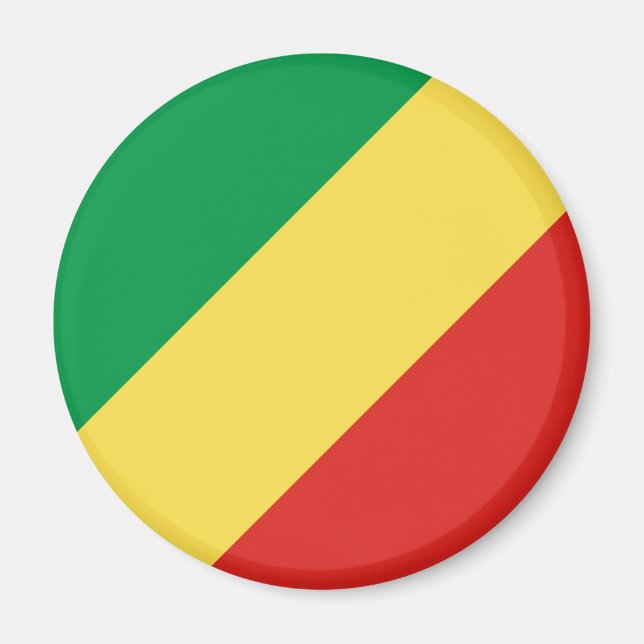 Flagge der Republik Kongo Magnet (Vorne)