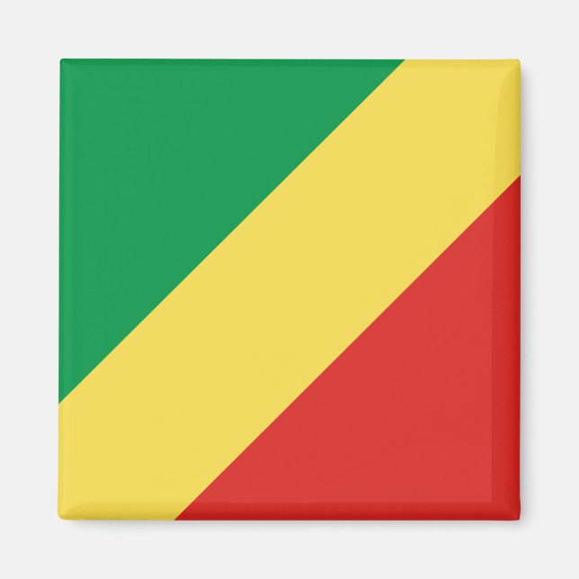 Flagge der Republik Kongo Magnet (Vorne)