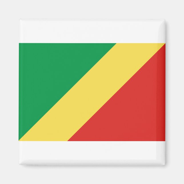 Flagge der Republik Kongo Magnet (Vorne)