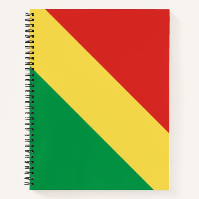 Flagge der Republik Kongo Notizbuch (Vorderseite)