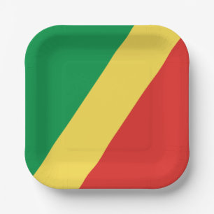 Flagge der Republik Kongo Pappteller