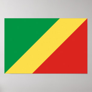 Flagge der Republik Kongo Poster