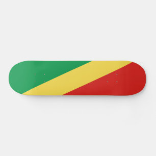 Flagge der Republik Kongo Skateboard