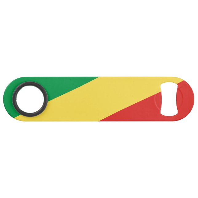 Flagge der Republik Kongo Speed Flaschenöffner (Vorderseite (Horizontal))