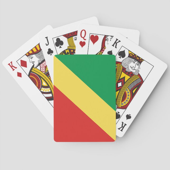 Flagge der Republik Kongo Spielkarten (Rückseite)