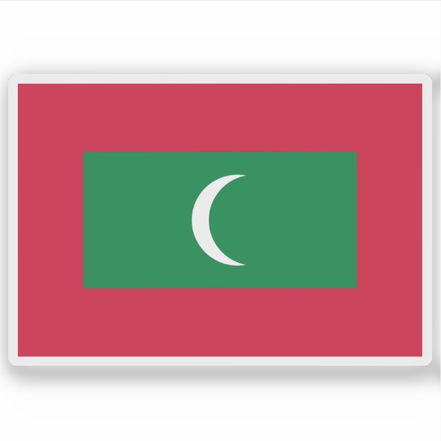 Flagge der Republik Malediven Aufkleber (Vorderseite)