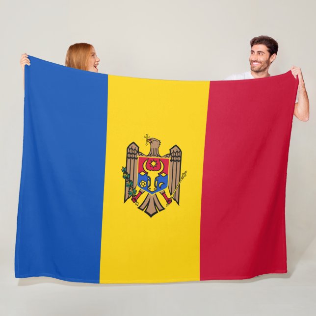 Flagge der Republik Moldau Fleecedecke (Beispiel)