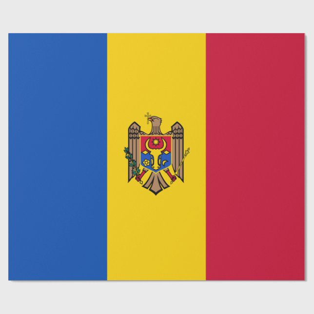 Flagge der Republik Moldau Geschenkpapier (Flach)