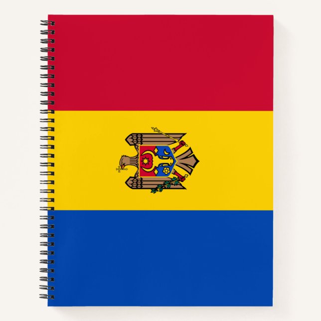 Flagge der Republik Moldau Notizbuch (Vorderseite)