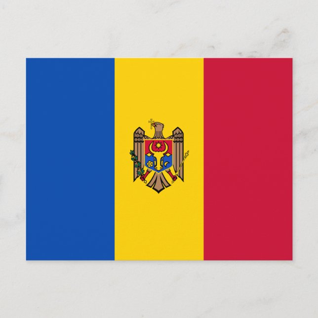 Flagge der Republik Moldau Postkarte (Vorderseite)